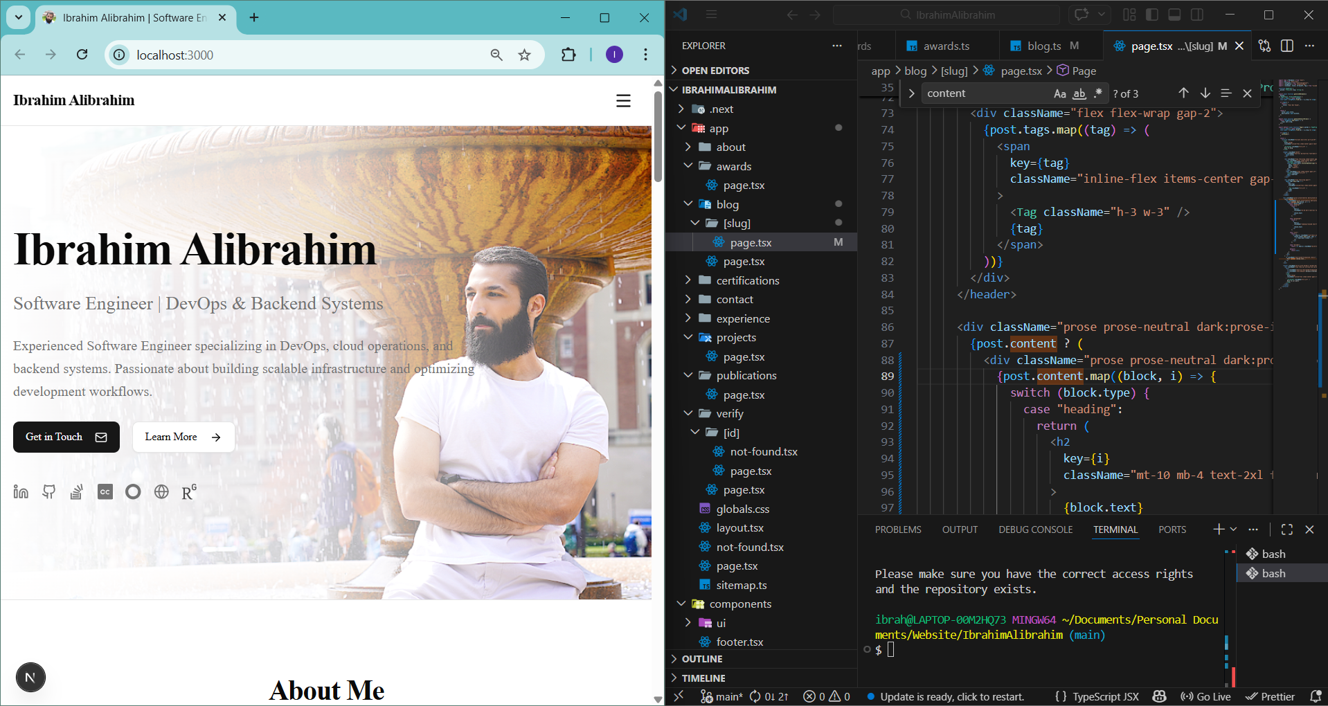 High-level architecture of the portfolio system